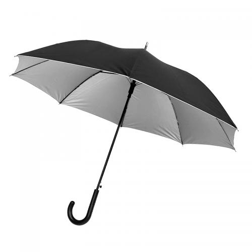 23 inch Automatic Open Straight Stick Silver Coating Umbrella