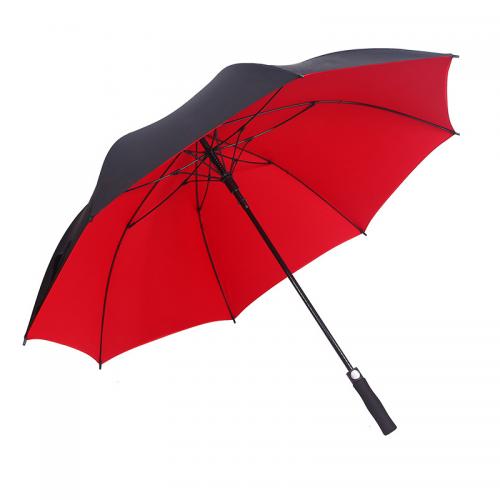 Custom Oversize Large Windproof Automatic Fiberglass Double Layer Golf Umbrella With Logo Printing