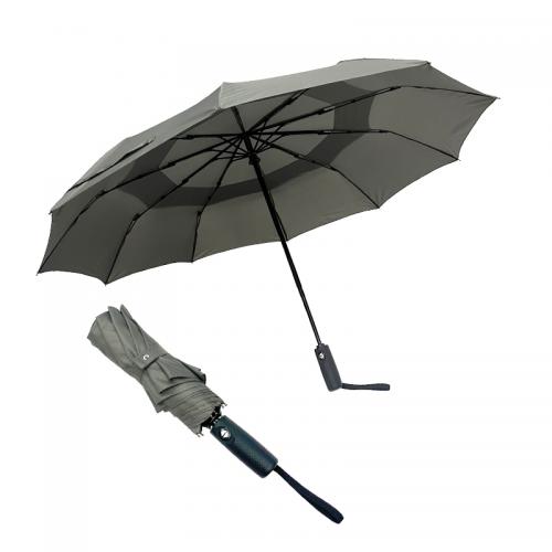  Double Canopy Vented Windproof Foldable 3 Folds 10 Ribs Auto Open And Close Umbrellas