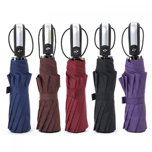 Wholesale 3 Fold Travel Windproof Auto Open And Close 10 Ribs Portable Waterproof Umbrellas