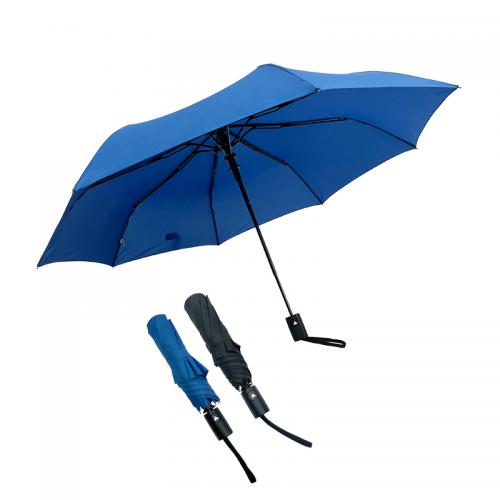 Custom Logo Windproof Portable Compact Travel 3 Folding Semiautomatic Umbrella