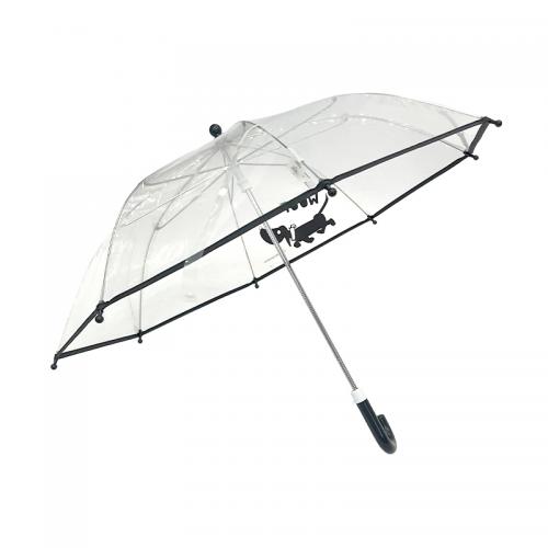 Custom Logo Printing Small Manual Open Plastic Clear Kids Transparent POE Umbrella For Children - 副本